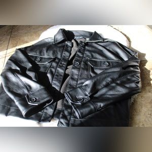 Faux Leather jacket with pockets